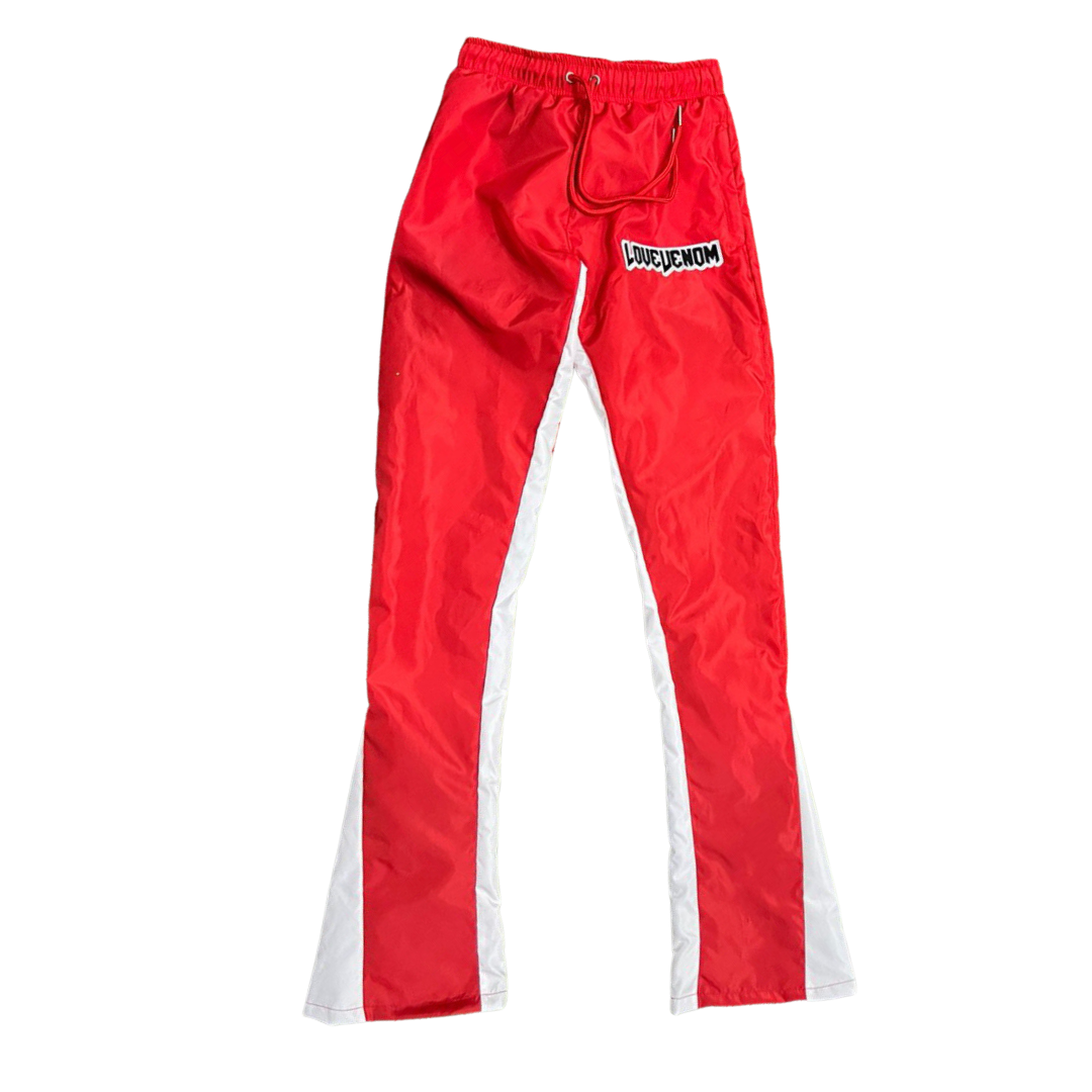 Red windbreaker pants discount