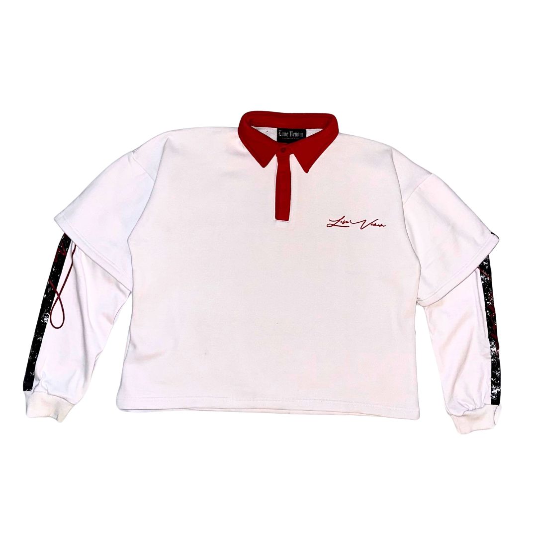 W4CH White Double-Layered Polo