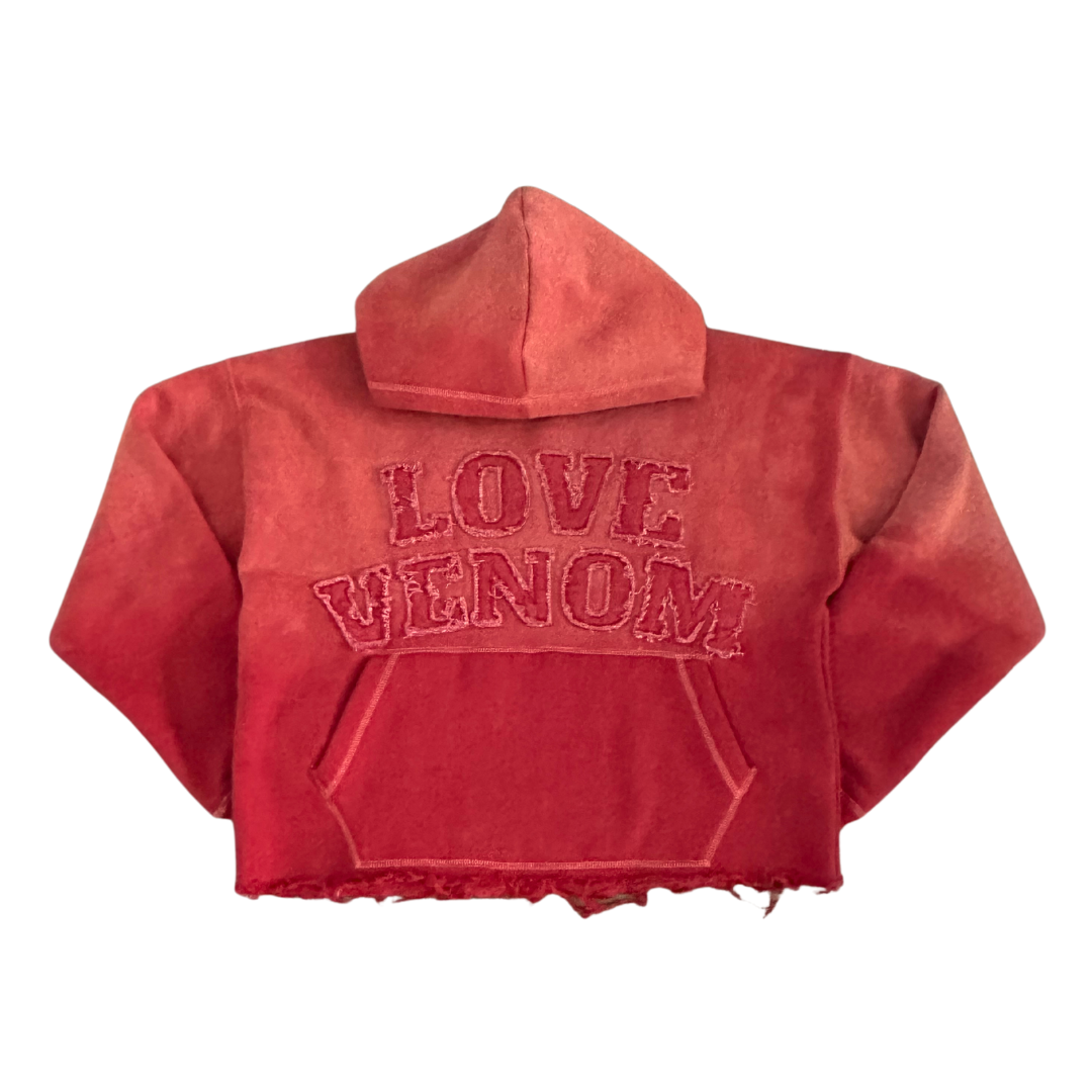 Red fade hoodie sales