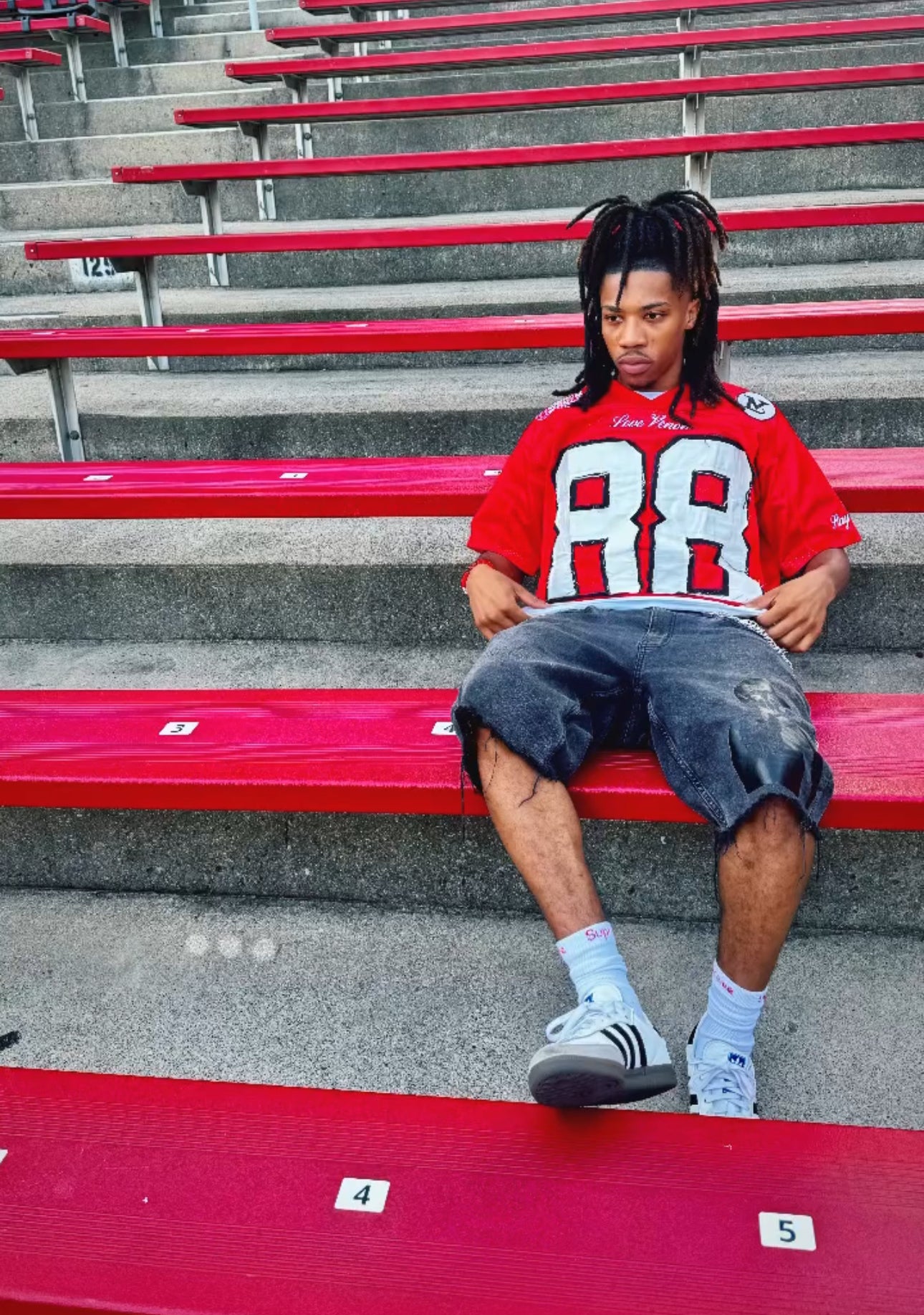 Red “Forever n Ever” Football Jersey