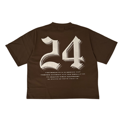 Brown “24hrs” Tshirt