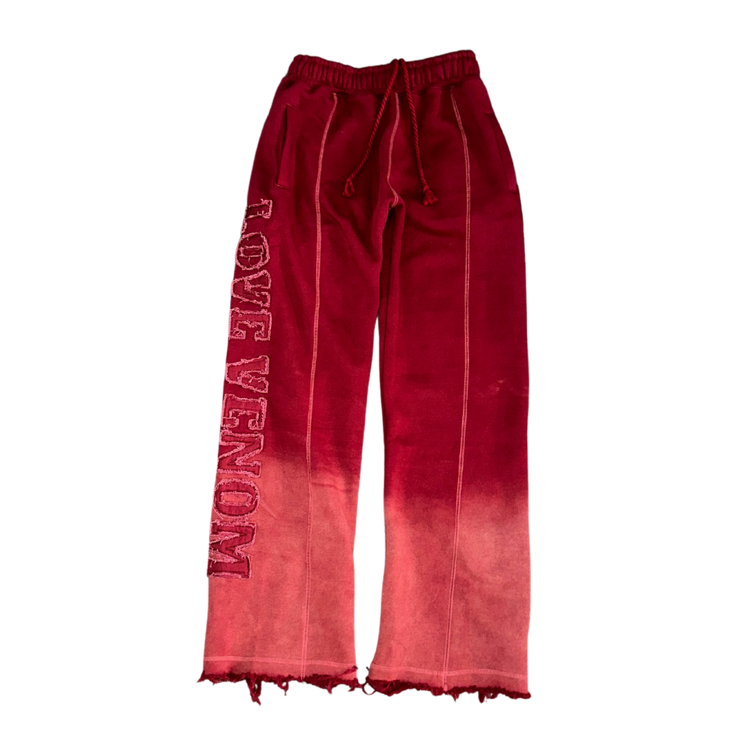 “Real Love Don’t Fade” Red Sweatpants