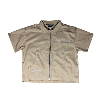 “More Venom Than Love” Work Shirt (Tan)